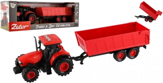 Tractor Zetor cu remorcă pe inerție cu lumini și sunete