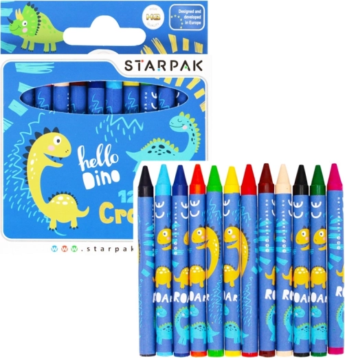 Creioane cerate Dino - 1 pachet