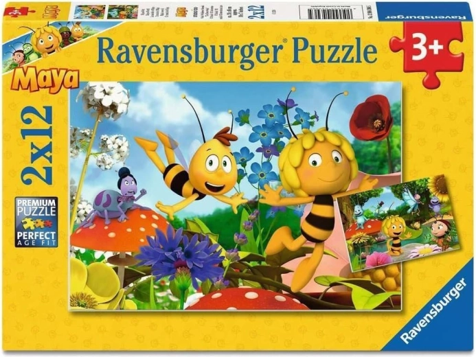 Puzzle Ravensburger Lumea albinei Maya 2×12 piese