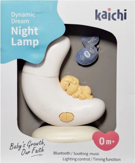 Lampă de noapte Lună cu muzică de adormit și Bluetooth