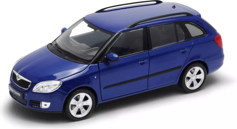 Welly Škoda Fabia Combi II 2009 albastră – model auto metalic 1:24