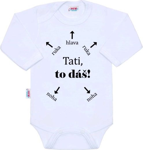 Body pentru bebeluși cu mânecă lungă New Baby, Tată, poți! 50