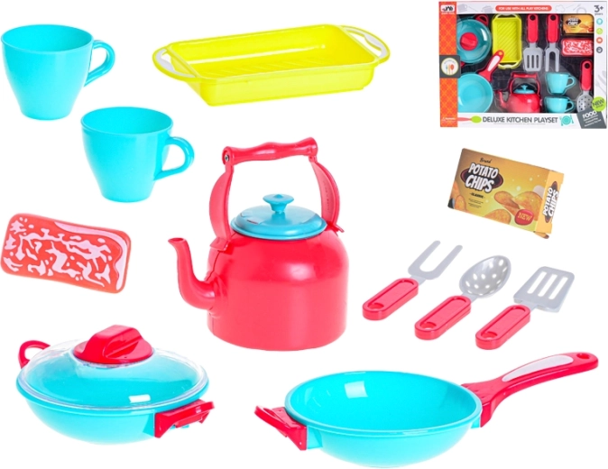Set de bucătărie pentru copii 13 piese în cutie