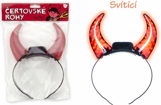Coarne de diavol luminoase pe baterii 15 cm