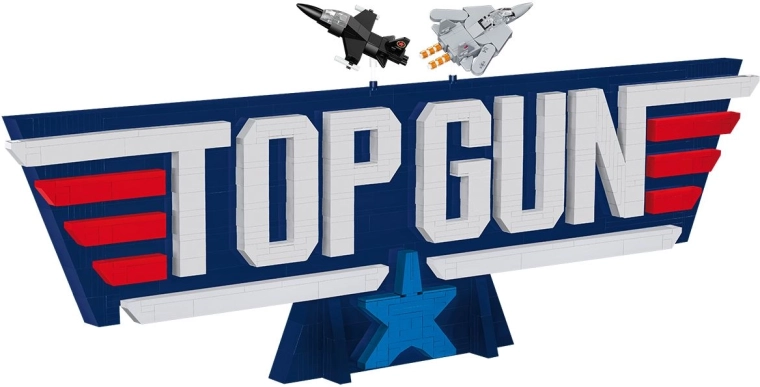 Emblematicul logo 3D Top Gun ca obiect decorativ pentru expunere