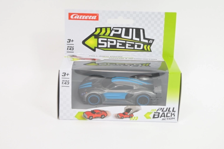 Carrera Pull Speed hypercar 1:43 antracit cu albastru