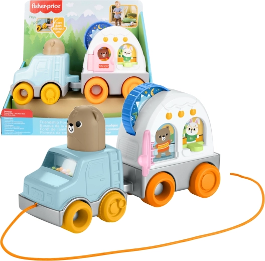 Fisher-Price rulotă educativă de tras pentru bebeluși