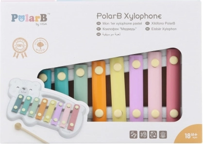 Xilofon din lemn PolarB – urs polar pentru copii
