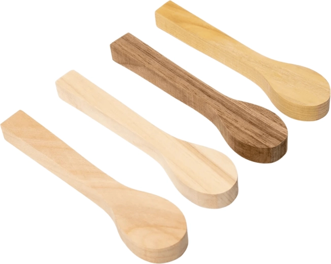 BeaverCraft set de semifabricate din lemn pentru sculptat linguri BB2 (cireș, tei, dud, nuc)