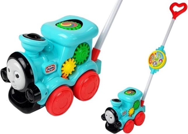 Trenuleț de împins cu mâner și sunete