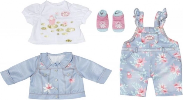 BABY ANNABELL set deluxe din denim pentru păpușă de 43 cm