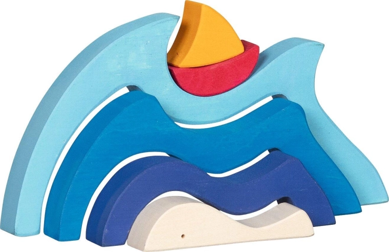 Puzzle din lemn „Bărcuța mea mică pe mare”
