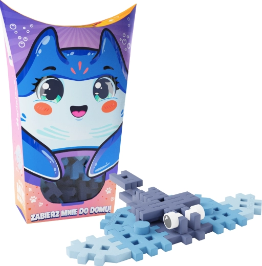 Set de construcție Mini Waffle Pocket Pets pisică de mare