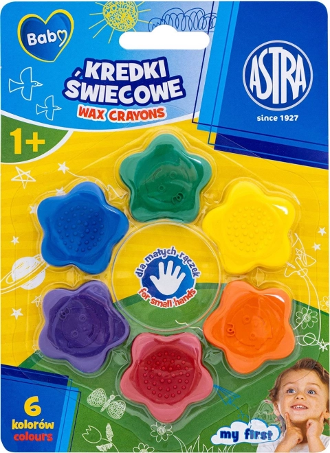 Astra Baby creioane cerate stelare 6 buc