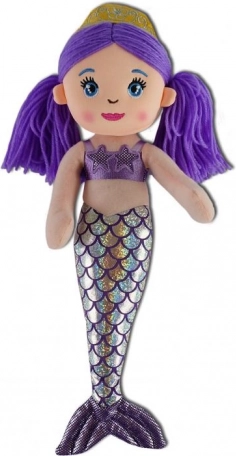 Sirena de pluș mov 30 cm