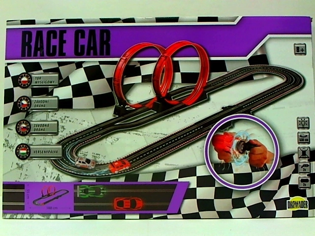 Pistă de curse Race Car cu acționare manuală, 530 cm
