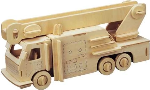 Puzzle 3D din lemn – mașină de pompieri WOODCRAFT