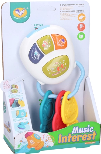Chei de mașină de jucărie cu efecte luminoase și sonore 17 cm - 1 bucată