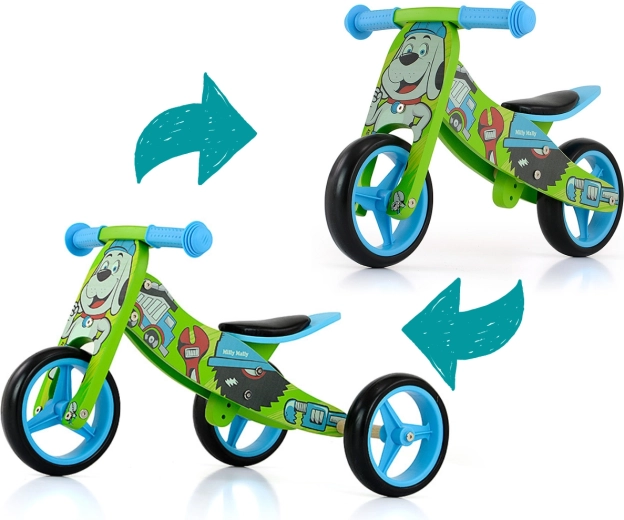 Tricicletă și bicicletă fără pedale într-un singur produs