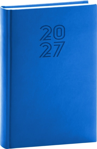 Notique Aprint agendă zilnică 2027 albastră 15 × 21 cm