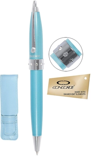 Pix cu bilă CONCORDE Lady cu cristale Swarovski, albastru
