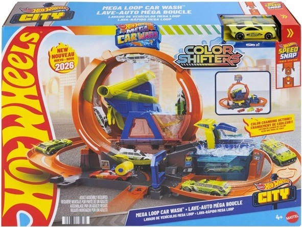 Hot Wheels City Mega spălătorie auto cu buclă