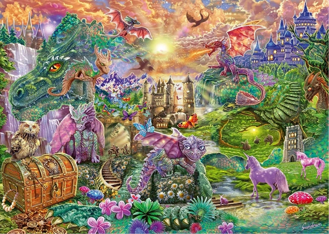 Puzzle Regatul Dragonilor Fermecat 1000 piese SCHMIDT