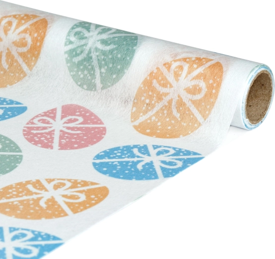 Traversă decorativă albă pentru masă cu motiv de ouă 180 × 28 cm