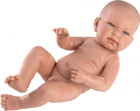 Llorens 73801 NEW BORN BĂIEȚEL – păpușă realistă bebeluș cu corp complet din vinil – 40 cm