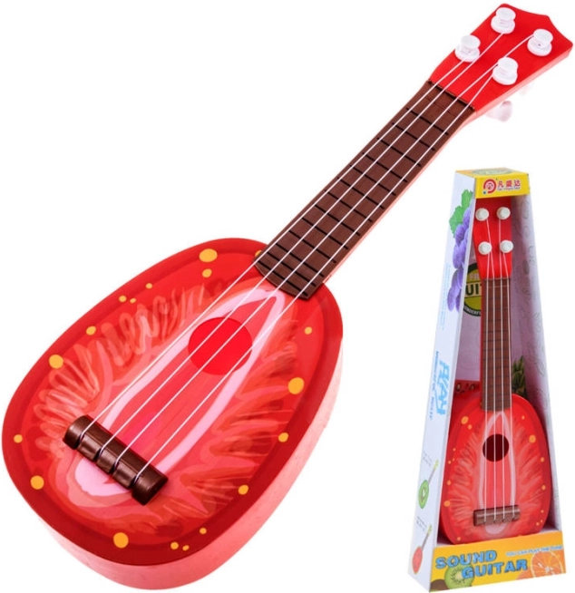Ukulele pentru copii – chitară din plastic 37 cm – Roșu