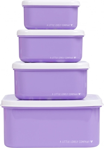 Set de patru cutii pentru gustări A Little Lovely Company – Unicorni