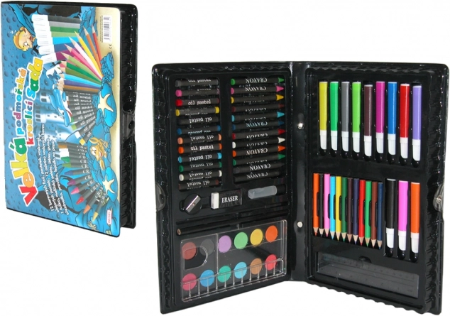 Set de artă în valiză, 67 de piese – motiv marin