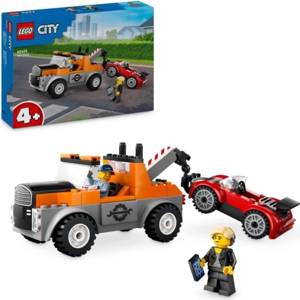 LEGO® City 60435 Vehicul de remorcare și reparația mașinii sport