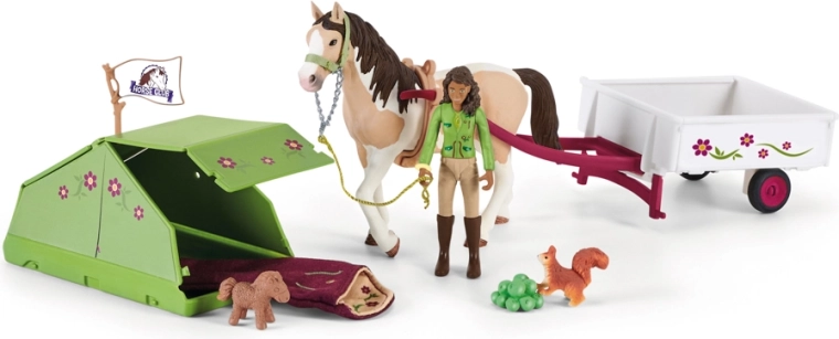 Schleich Horse Club Sarah cu iapa Pinto pentru camping