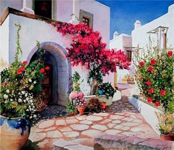 Norimpex pictură pe numere Stradă mediteraneană 40 × 50 cm