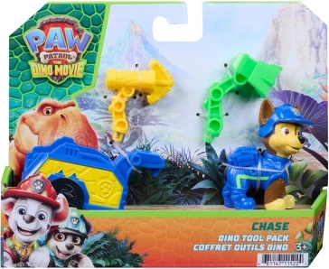 Patrula Cățelușilor: figurina Chase din filmul Dino cu remorcă de salvare și accesorii