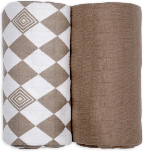 Lodger swaddler solid matcha buffalo, 2 buc 110 × 110 cm