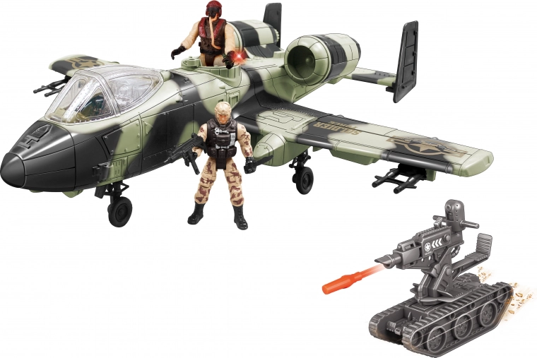 Avion cu figurine și efecte