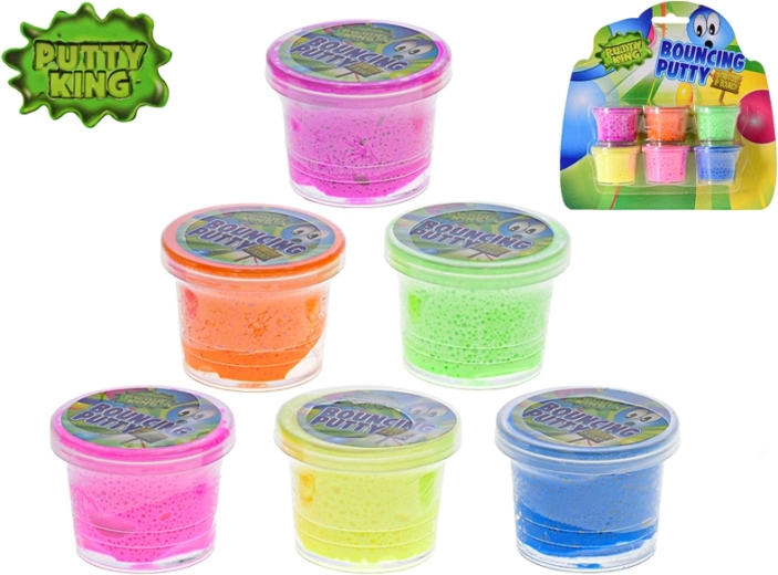 Putty King plastilină săltăreață – set 6 culori
