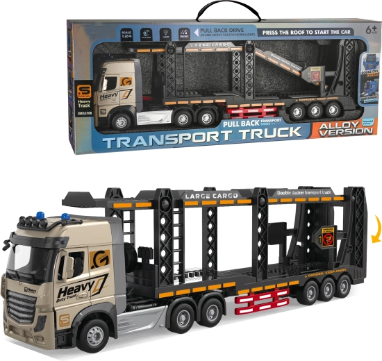Camion metalic pentru transport auto 1:24
