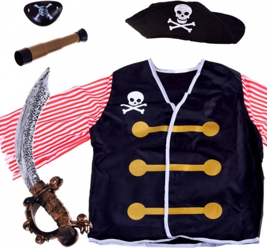 Costum de pirat pentru copii cu sabie și accesorii
