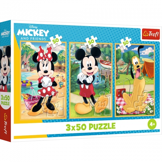 Puzzle 3x50 DISNEY – Șoriceii în vacanță