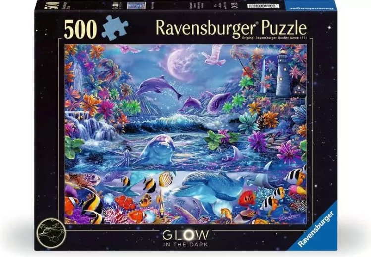 Puzzle fosforescent Ravensburger Magia strălucirii lunii 500 de piese