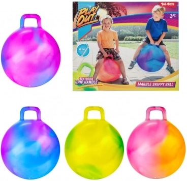 Minge săltăreață cu mâner 45 cm colorată