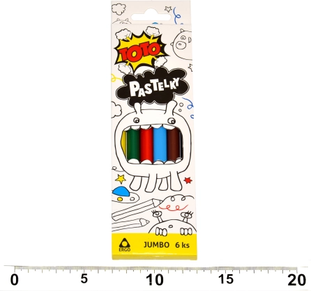Creioane colorate Jumbo ERGO triunghiulare 6 buc