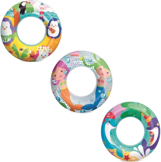 Colac de înot gonflabil pentru copii cu motive marine 51 cm Bestway