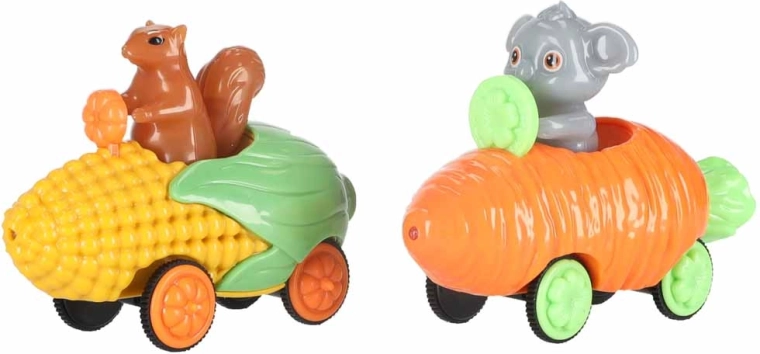 Două mașinuțe adorabile cu șoferi-animale