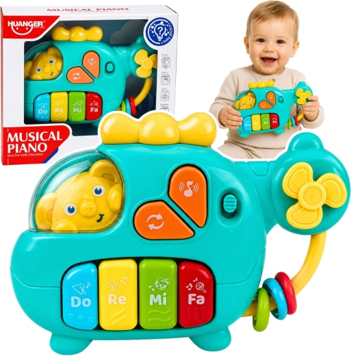 Elicopter muzical cu pian pentru bebeluși