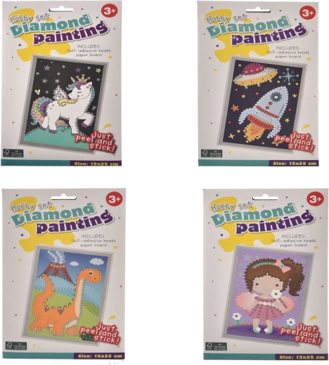Set creativ pictură cu diamante 4ASS (mix 4 modele)