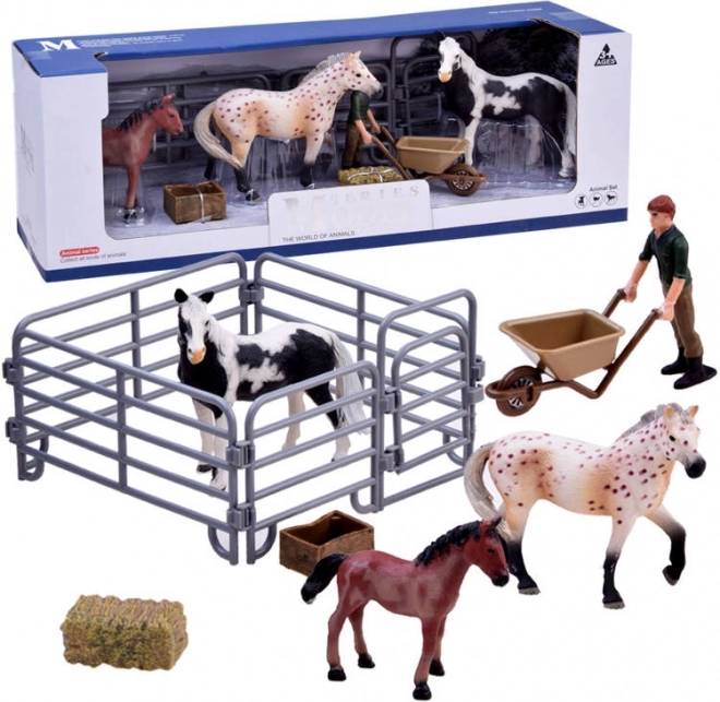 Set de figurine cu cai de fermă – Fermă